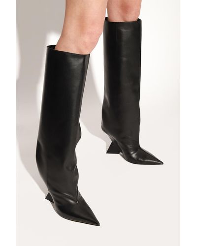 The Attico ‘Cheope’ Wedge Boots - Black