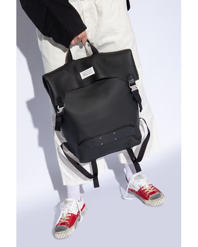 Maison Margiela Backpack With Logo, - Black