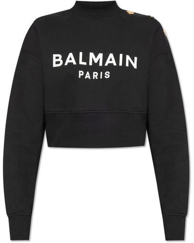 Balmain Sweatshirt With Logo - Black