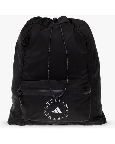 adidas By Stella McCartney Brand-print Recycled-polyester Backpack - Black