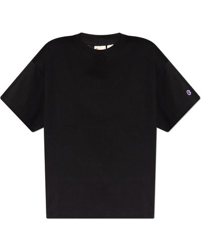 Champion Cotton T-Shirt, ' - Black