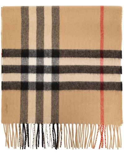Burberry Cashmere Scarf, - Natural