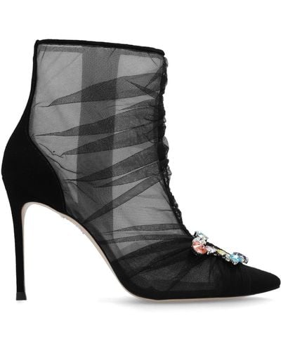 Sophia Webster ‘Margaux’ Heeled Ankle Boots - Black