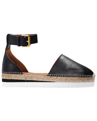 See By Chloé See Chloé Cut-out Espadrilles, - Black