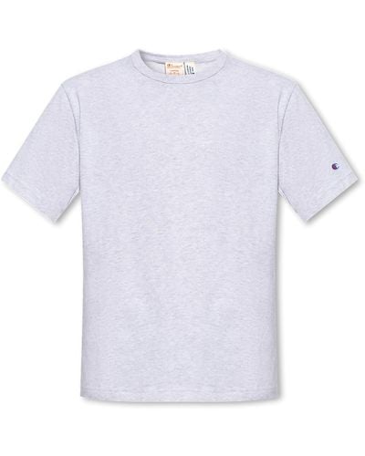 Champion Cotton T-shirt With Logo, - White