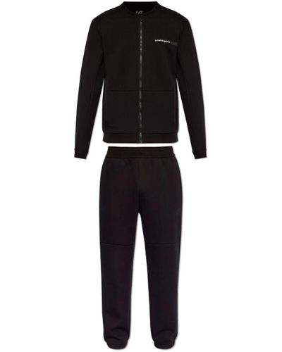 EA7 Sweatshirt & Sweatpants Set, - Black
