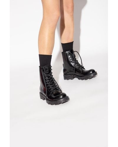 DIESEL ‘D-Hammer’ Leather Boots - Black