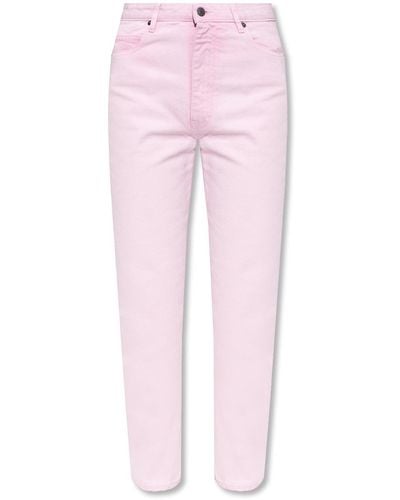 Ami Paris Jeans With Logo - Pink