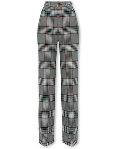 Vivienne Westwood Checked Trousers - Grey