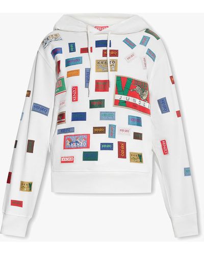 KENZO Hoodie With Patches - White