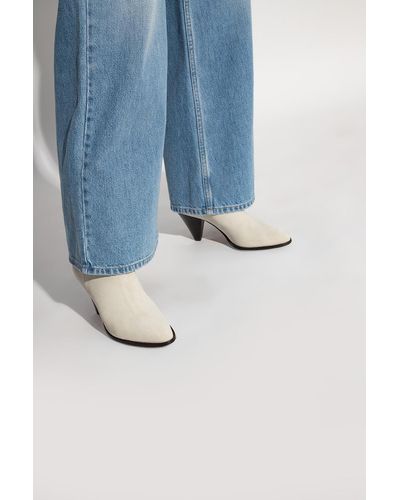 Isabel Marant ‘Rouxa’ Heeled Ankle Boots - White