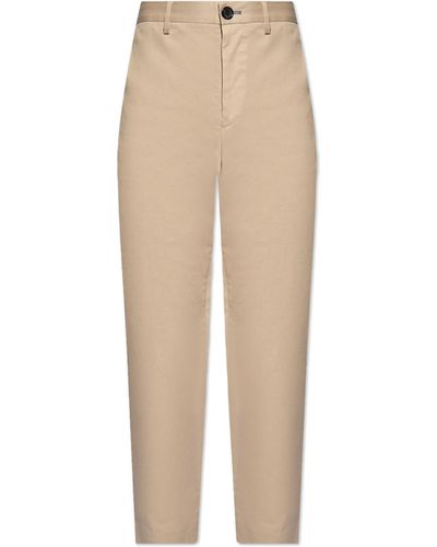 PS by Paul Smith Trousers With Tapered Legs - Natural