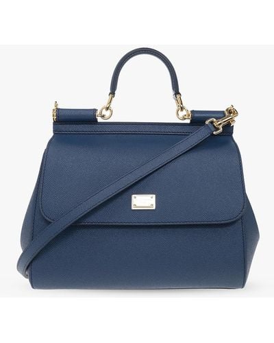 Dolce & Gabbana ‘Sicily Small’ Shoulder Bag - Blue