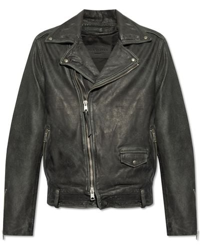 AllSaints 'rosser' Biker Jacket, - Grey