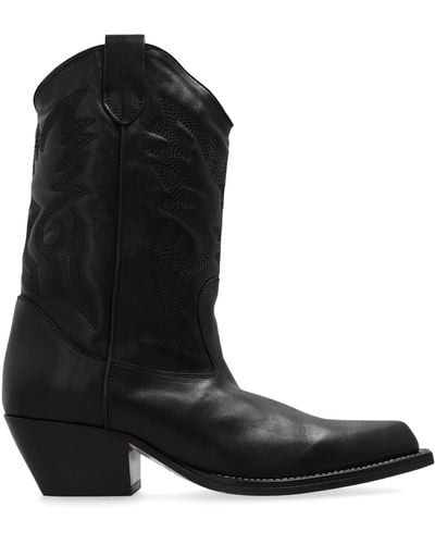 Vic Matié 'westy High' Heeled Ankle Boots, - Black