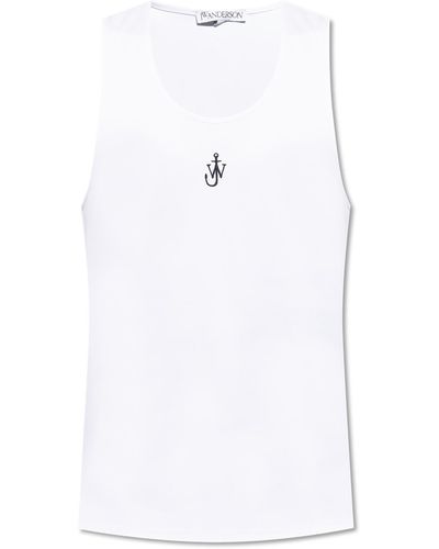 JW Anderson Top With Logo, - White