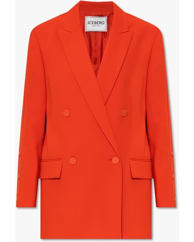 Iceberg Double-breasted Blazer - Red