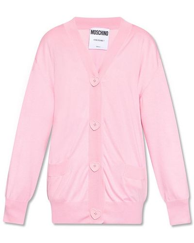 Moschino Cardigan With Pockets - Pink