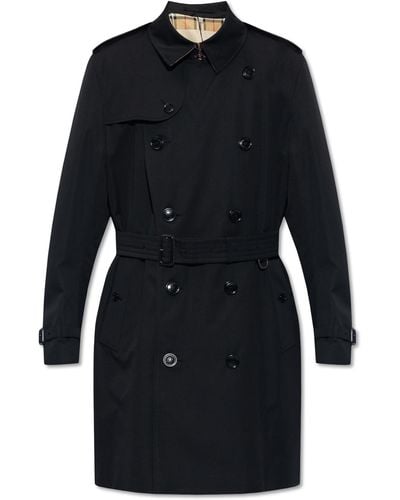 Burberry Cotton Trench Coat, - Black