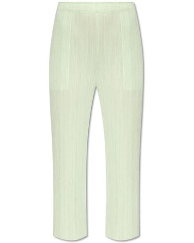 Pleats Please Issey Miyake Pleated Trousers - Green