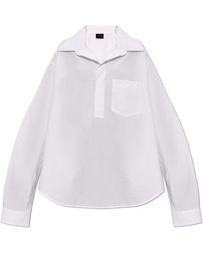 Balenciaga Shirt With A Pocket - White