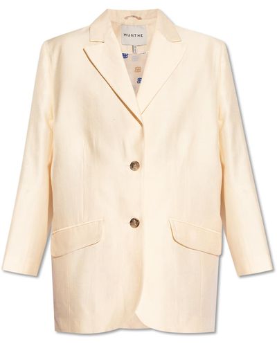 Munthe 'manchester' Single-breasted Blazer, - Natural