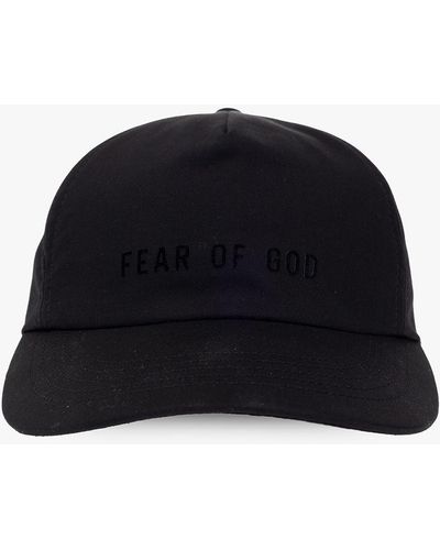 Fear Of God Eternal Logo-embellished Cotton Baseball Cap - Black