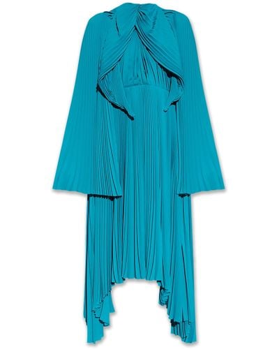 Balenciaga Pleated Dress - Blue