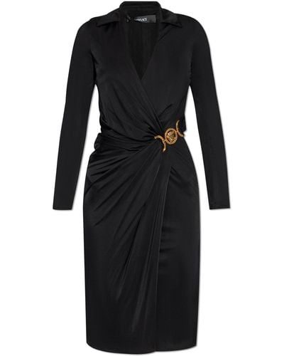 Versace Long-Sleeved Dress - Black