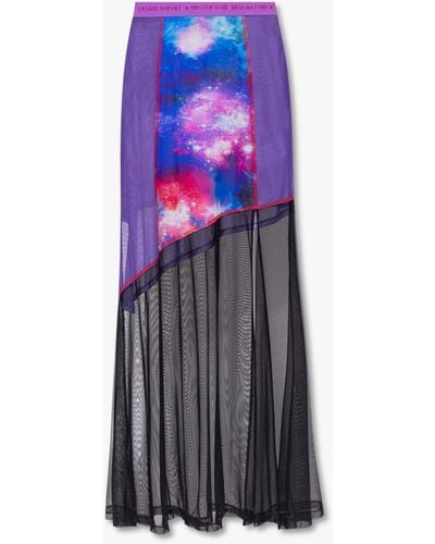 Versace Skirt With Logo - Purple