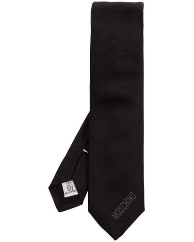 Moschino Silk Tie, - Black
