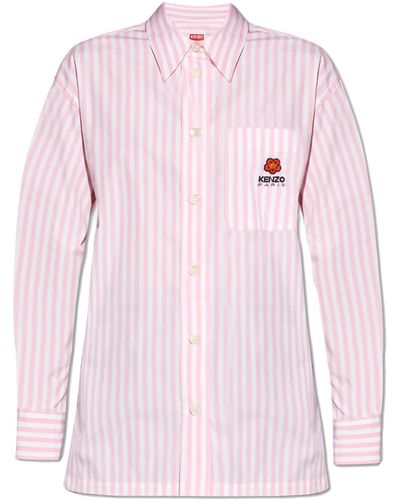 KENZO Shirt With Logo, - Pink