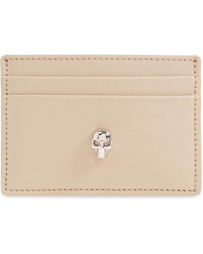 Alexander McQueen Leather Card Case - Natural