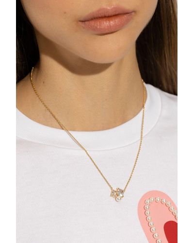 NWT Kate Spade Jewelry Gold tone Wishes Clover lucky Chain Heart