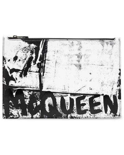 Alexander McQueen Handbag With Logo, - Black