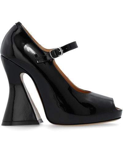 Maison Margiela Patent Leather High-heeled Shoes, - Black