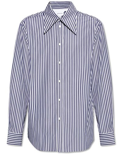 Bottega Veneta Striped Pattern Shirt, - Purple