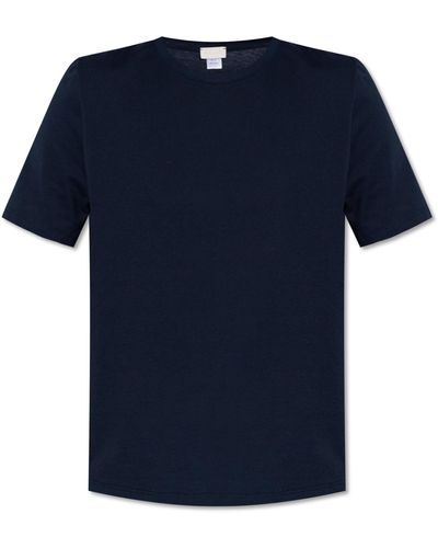Hanro T-Shirt With A Round Neckline - Blue