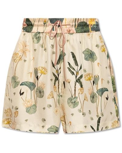 Munthe Silk Shorts 'Uniga' - Natural