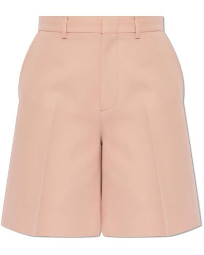 Gucci Pleat-front Shorts, - Pink