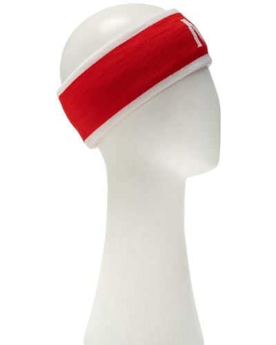 MCM Wool Headband With Logo Red