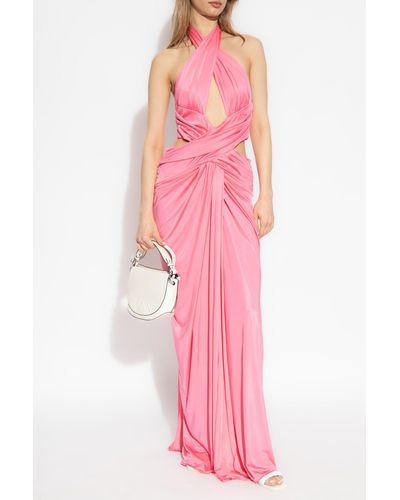 Moschino Dress With Denuded Shoulders - Pink