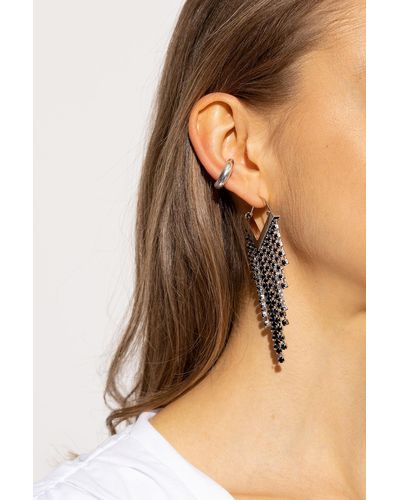 Isabel Marant Crystal Earrings, - Black