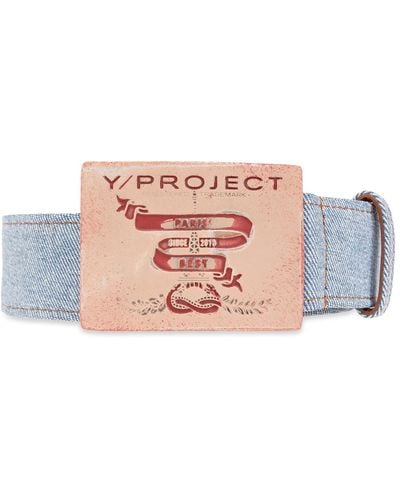Y. Project Denim Belt, - Pink
