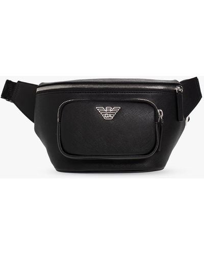 Emporio Armani Belt Bag With Logo - Black