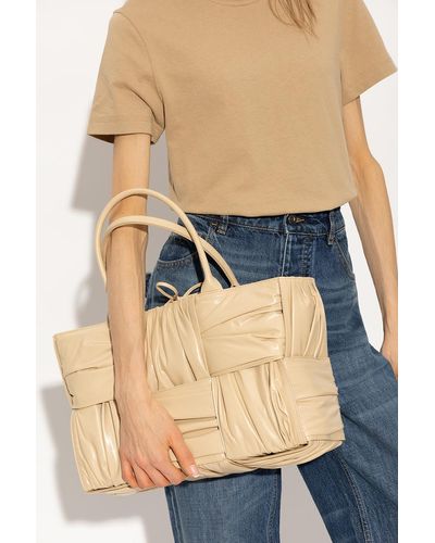 Bottega Veneta ‘Arco Small’ Shopper Bag - Natural