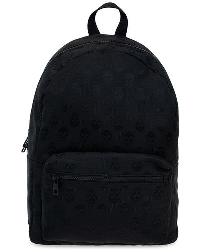 Alexander McQueen Patterned Backpack - Black