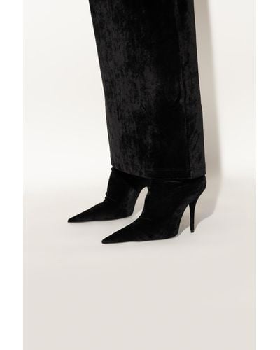 Balenciaga ‘Knife’ Heeled Ankle Boots - Black