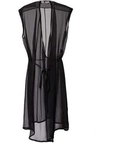 Ann Demeulemeester Transparent Sleeveless Dress - Black