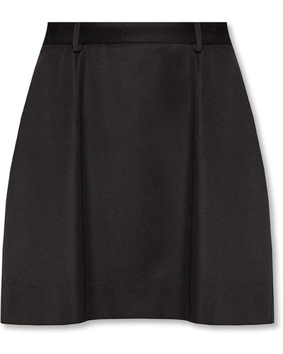Balenciaga Short Wool Skirt - Black